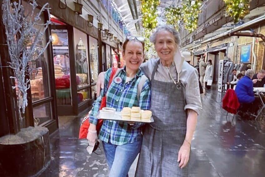 Tour Guide Robin with the famous baker Sarabeth!