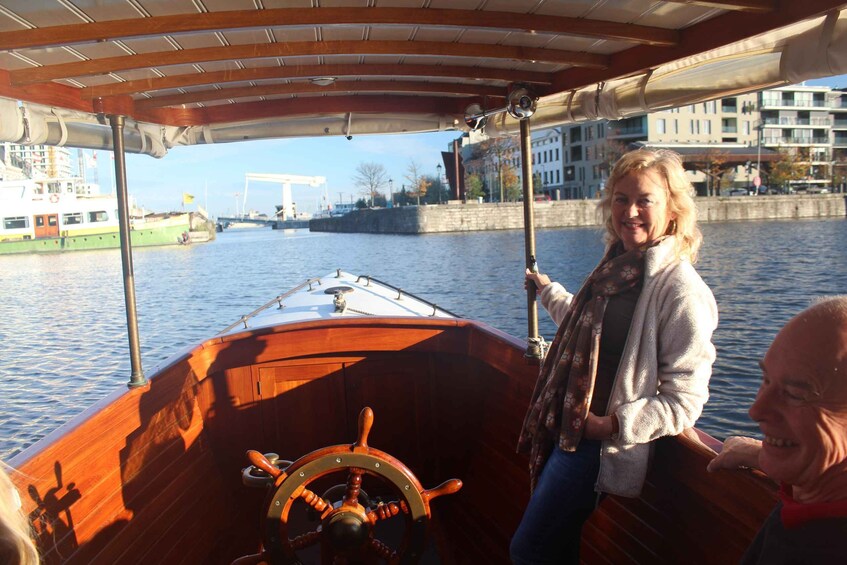Picture 11 for Activity Antwerp: Private Old Harbour Boat Tour Incl. Drinks & Snacks