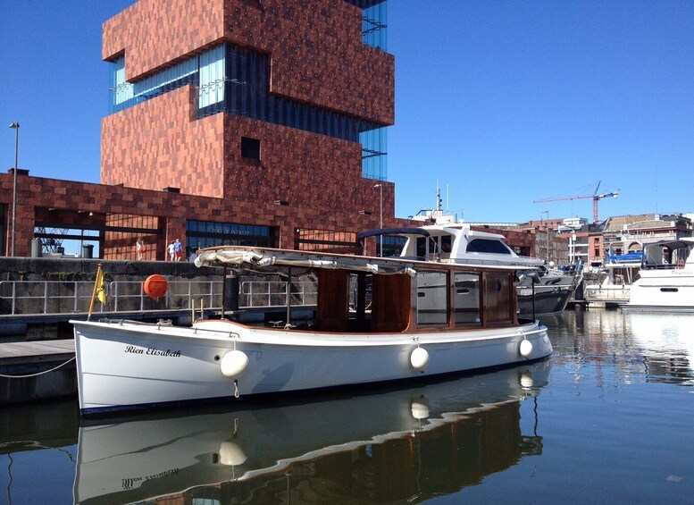 Picture 2 for Activity Antwerp: Private Old Harbour Boat Tour Incl. Drinks & Snacks