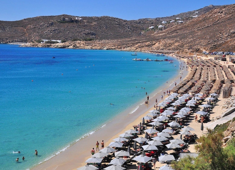 Private boat cruise to South coastline of Mykonos