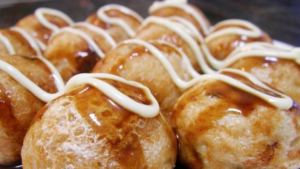 Takoyaki made at the Osaka Cooking Class in Osaka, Japan