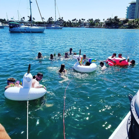 Picture 3 for Activity Fort Lauderdale: Scenic Boat Trip w/ Swim Stop & Inflatables