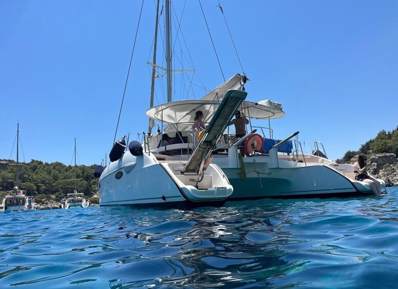 Picture 1 for Activity Rhodes: Sailing Catamaran Day Cruise with food and drinks