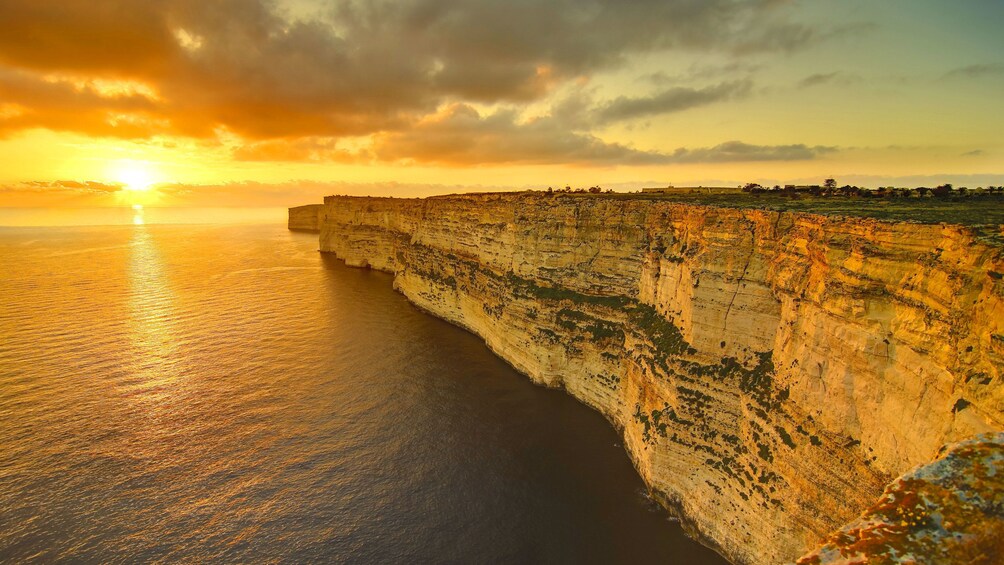 Coast of Malta at sunset