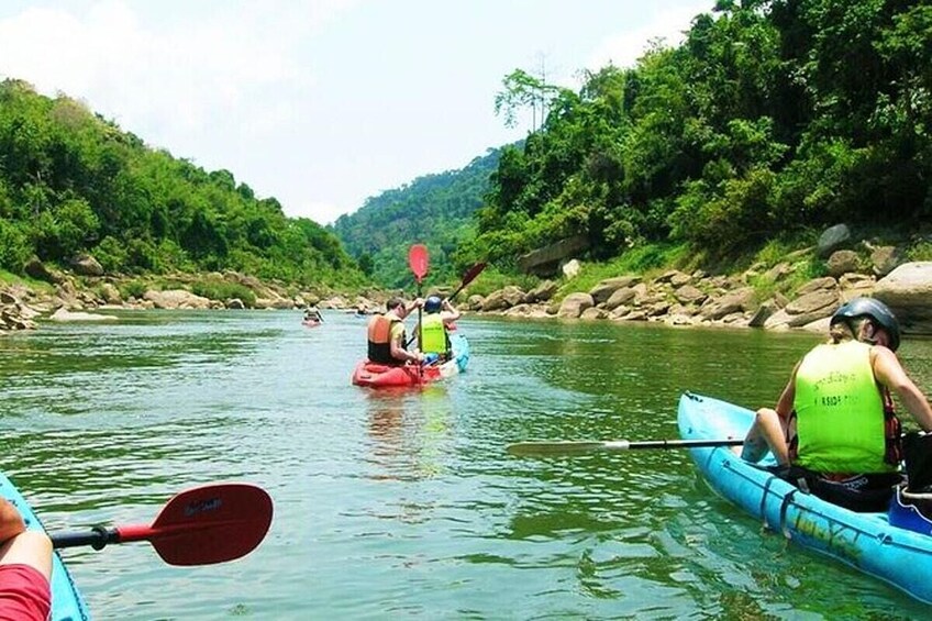Full Day Nam Khan River Kayaking & Tad Sae Waterfall Tour