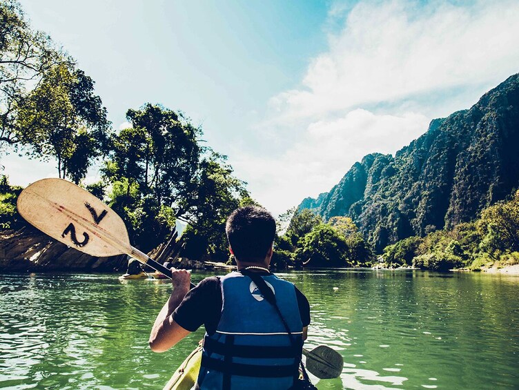 Full Day Nam Khan River Kayaking & Tad Sae Waterfall Tour