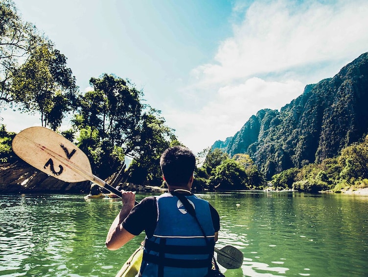 Full Day Nam Khan River Kayaking & Tad Sae Waterfall Tour