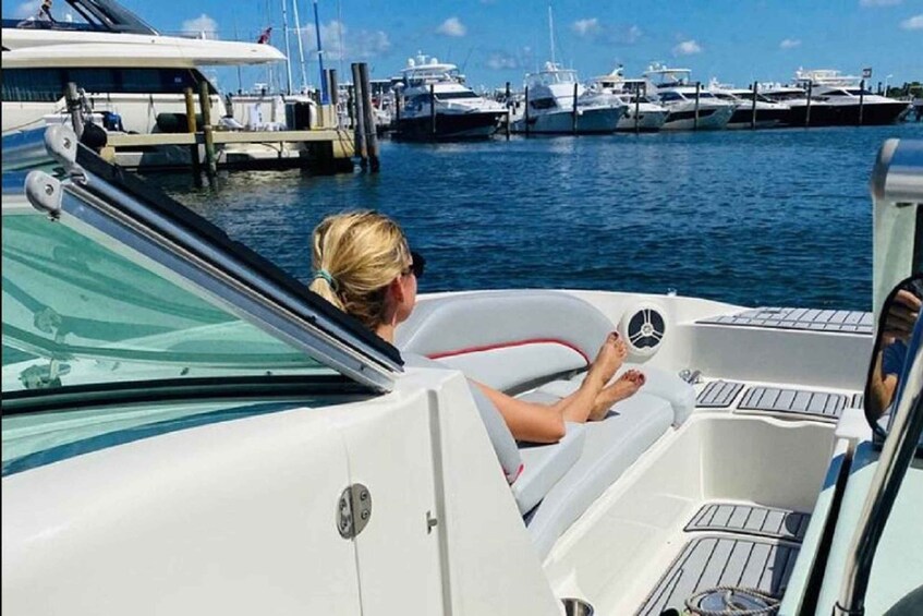 Picture 5 for Activity Miami: Private Boat Rental with champagne and captain