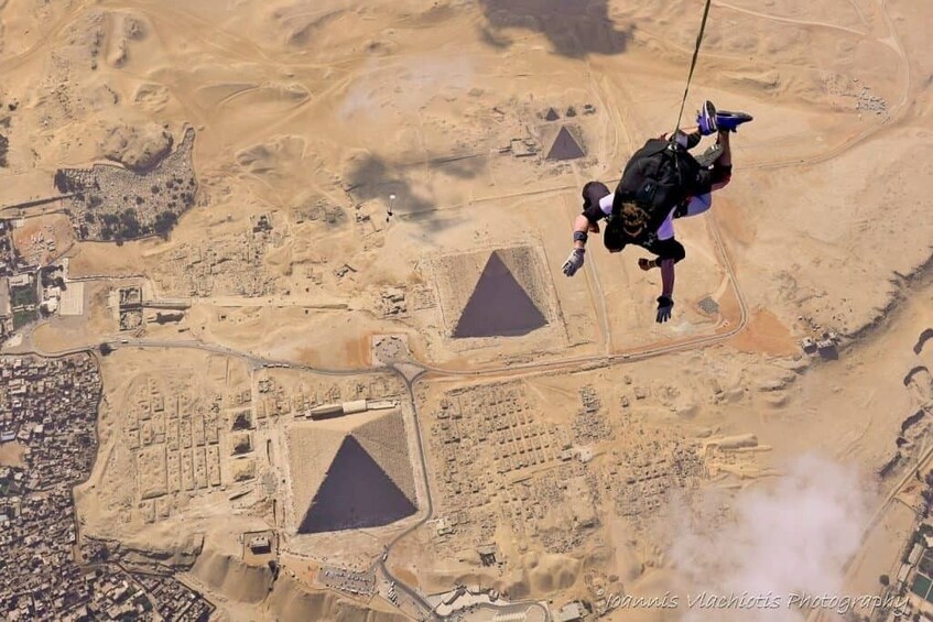 Sky Diving Over Egypt Timeless Wonders
