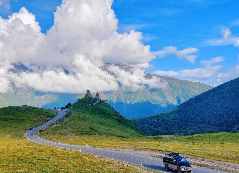 Picture 1 for Activity From Tbilisi: Kakheti and Kazbegi 2-Day 4X4 Jeep Tour pack