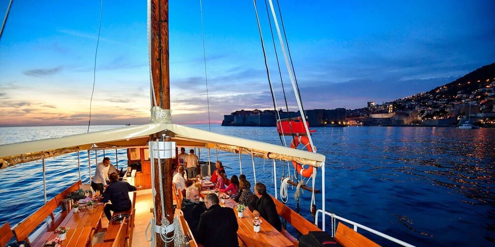 Picture 1 for Activity Dubrovnik: Sunset Dinner Cruise around the Old Town