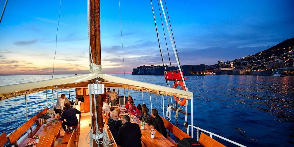 Picture 1 for Activity Dubrovnik: Sunset Dinner Cruise around the Old Town