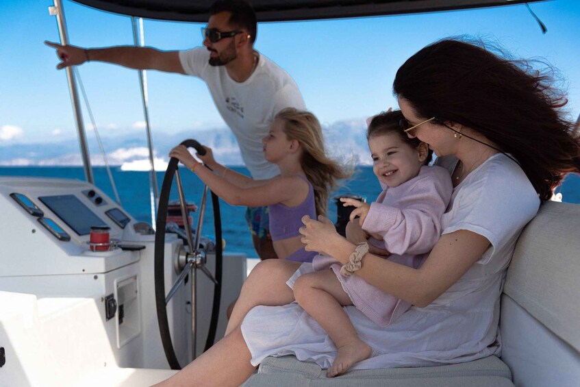 Picture 6 for Activity Chania: Private Day Catamaran Cruise with Swimming and Meal