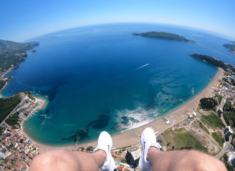 Picture 1 for Activity Becici Beach: Tandem Paragliding Flight in Budva Riviera