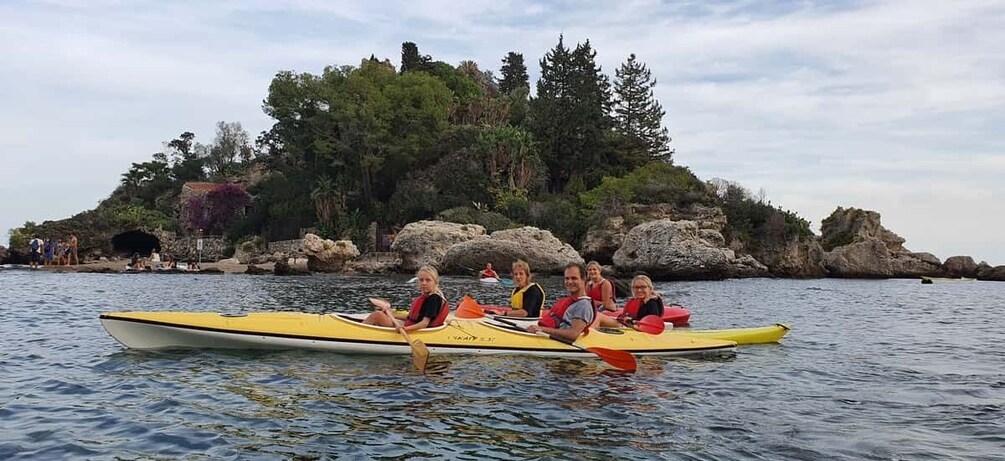 Picture 6 for Activity Taormina: Kayak Coastal Tour to Isola Bella and Blue Grotto