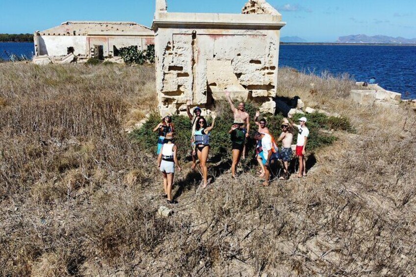 Guided kayak tour inside the Stagnone of Marsala