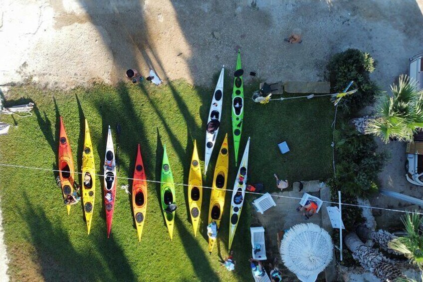 Guided kayak tour inside the Stagnone of Marsala