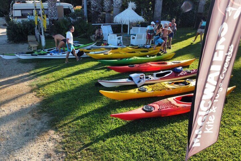 Guided kayak tour inside the Stagnone of Marsala