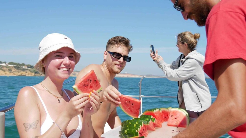 Picture 5 for Activity Quarteira: Benagil Cave Boat Trip with Beach BBQ and Kayak