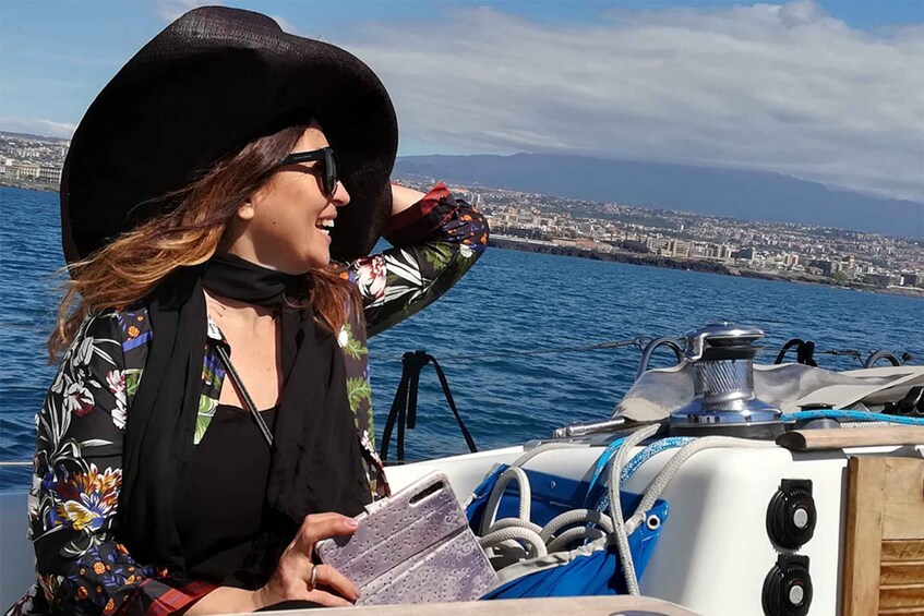 Picture 11 for Activity Catania: Coastline Sailing Trip with Aperitif and Prosecco