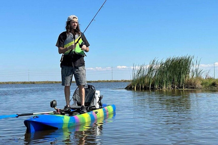 New Orleans: Kayak Fishing Charter in Bayou Bienvenue