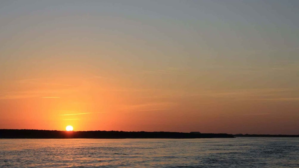 Faro: Ria Formosa Guided Sunset Tour by Catamaran