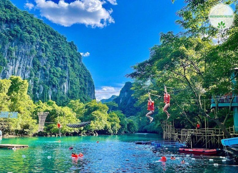 Phong Nha: Cave Exploration and Zipline Dark Cave Tour