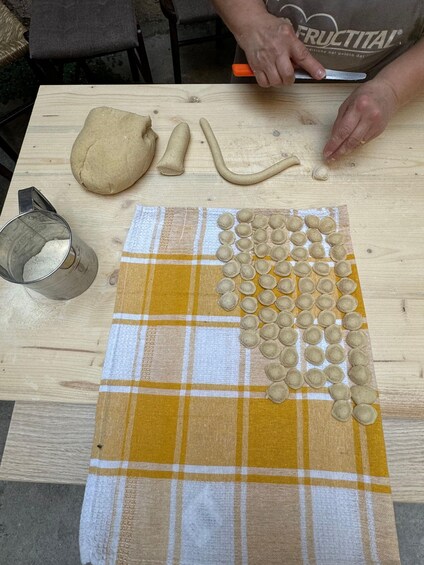 Picture 19 for Activity Lecce: Pasta Making Class in 1400s-Era Courtyard with Wine