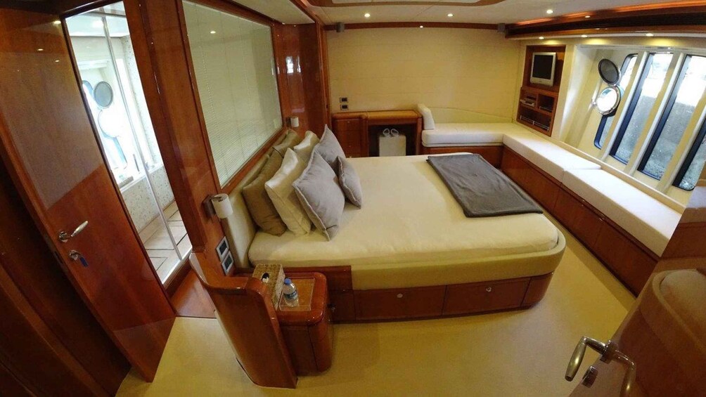 Picture 4 for Activity Mykonos: Private Luxury Yacht Cruise with Snacks and Drinks
