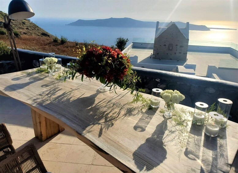 Picture 4 for Activity Santorini: Private Romantic Sunset Dinner with Caldera View