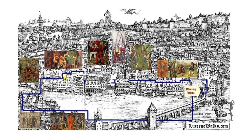 Lucerne: 1-Hour Historical Tour with Night Watchman