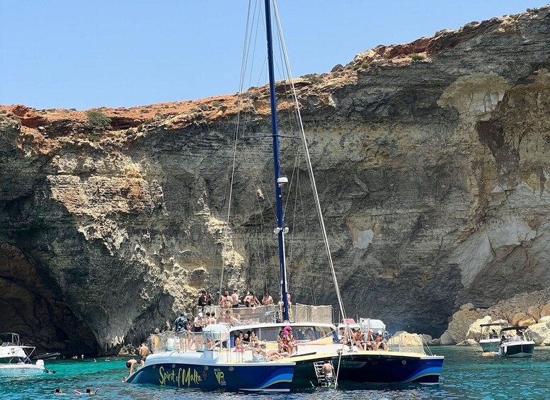 Picture 5 for Activity Comino: Blue Lagoon Catamaran Cruise with Lunch and Open Bar