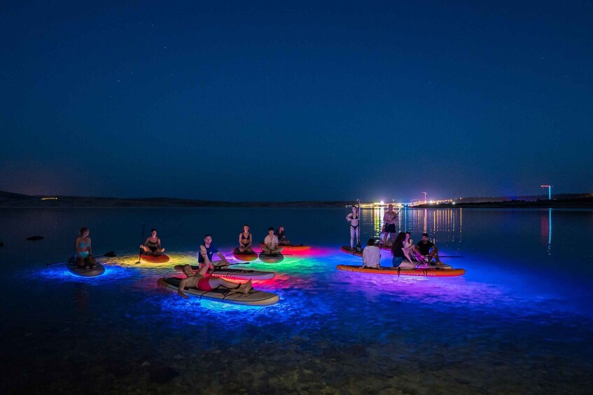 Picture 1 for Activity Novalja: Glowing Standup Paddleboard Guided Night Tour
