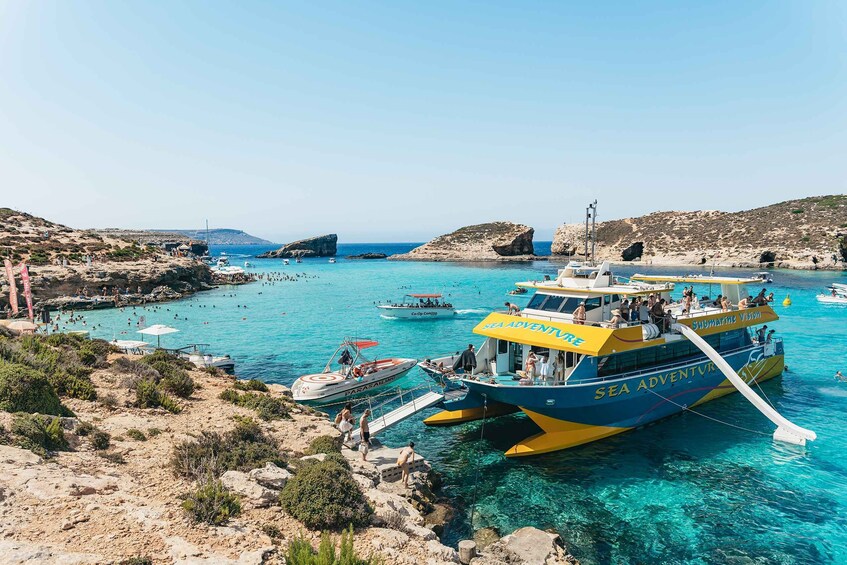 Picture 4 for Activity Comino: Blue Lagoon, Crystal Lagoon, and Seacaves Tour