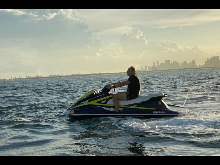 JetSkiing in South Beach Miami with Pontoon Ride