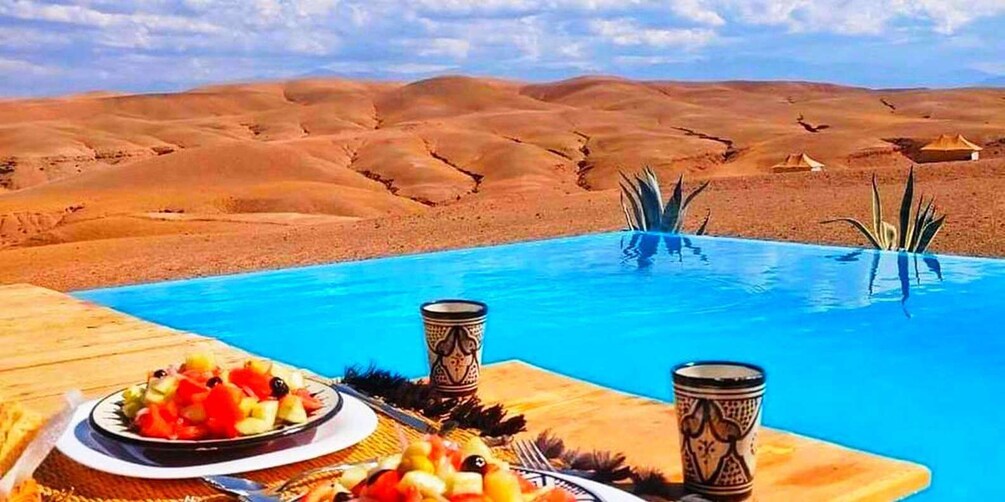 Picture 6 for Activity Marrakech: Agafay Desert Camp Lunch with Camel Ride and Pool
