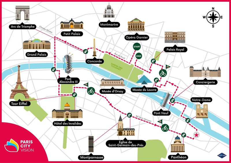 Private guided bike tour of Paris