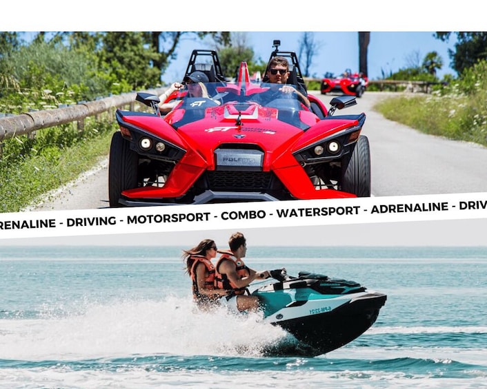 Peguera: Racing Car Drive and Jet Ski Combo Tour