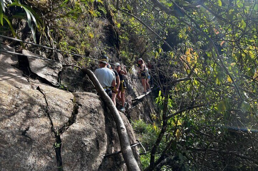 Zip-line, Climbing and hiking in the Salto del Buey waterfall