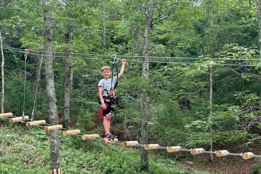 Ziplining and Climbing at The Adventure Park on Cape Cod