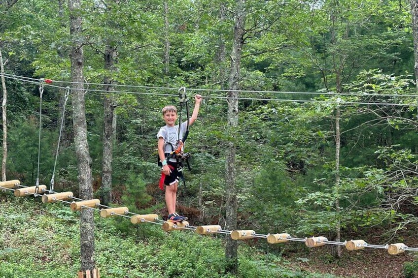 Ziplining and Climbing at The Adventure Park on Cape Cod