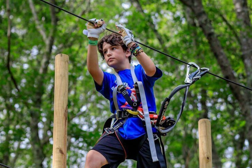 Ziplining and Climbing at The Adventure Park on Cape Cod