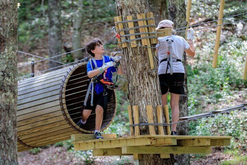 Ziplining and Climbing at The Adventure Park on Cape Cod