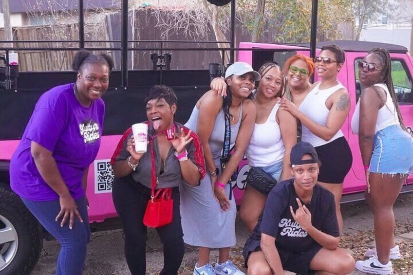 Pink Party Jeep Tour in 3rd Ward HTX