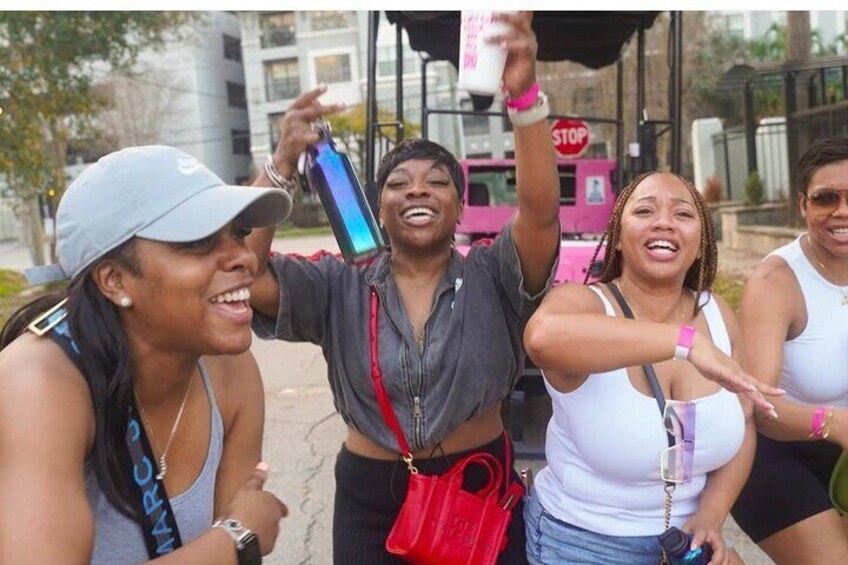 Pink Party Jeep Tour in 3rd Ward HTX