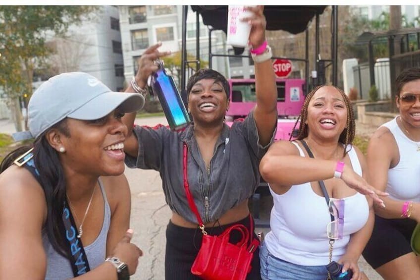 Pink Party Jeep Tour in 3rd Ward HTX