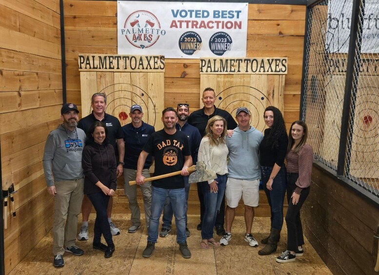 Picture 8 for Activity Bluffton: Axe Throwing Experience with Drinks and Snacks