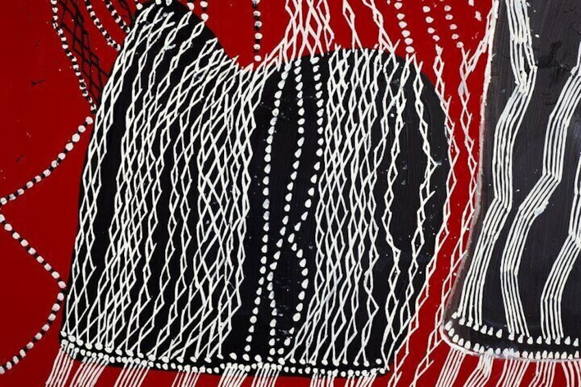 N Marawili Lightning (detail) 2017 © Estate of N Marawili Image © Art Gallery of New South Wales