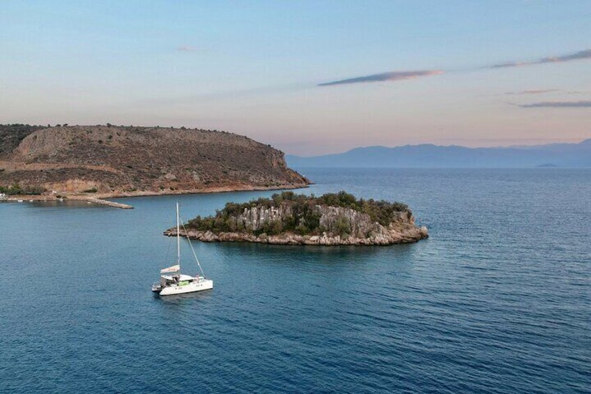 Nafplio Catamaran Full Day Sailing Private Cruise