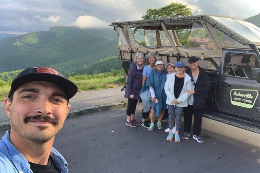 Mountaintop selfies with our guide, Graham!